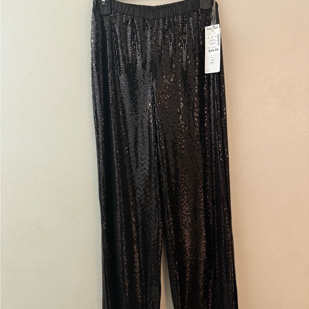 Chic Black Sequin Pantsuit